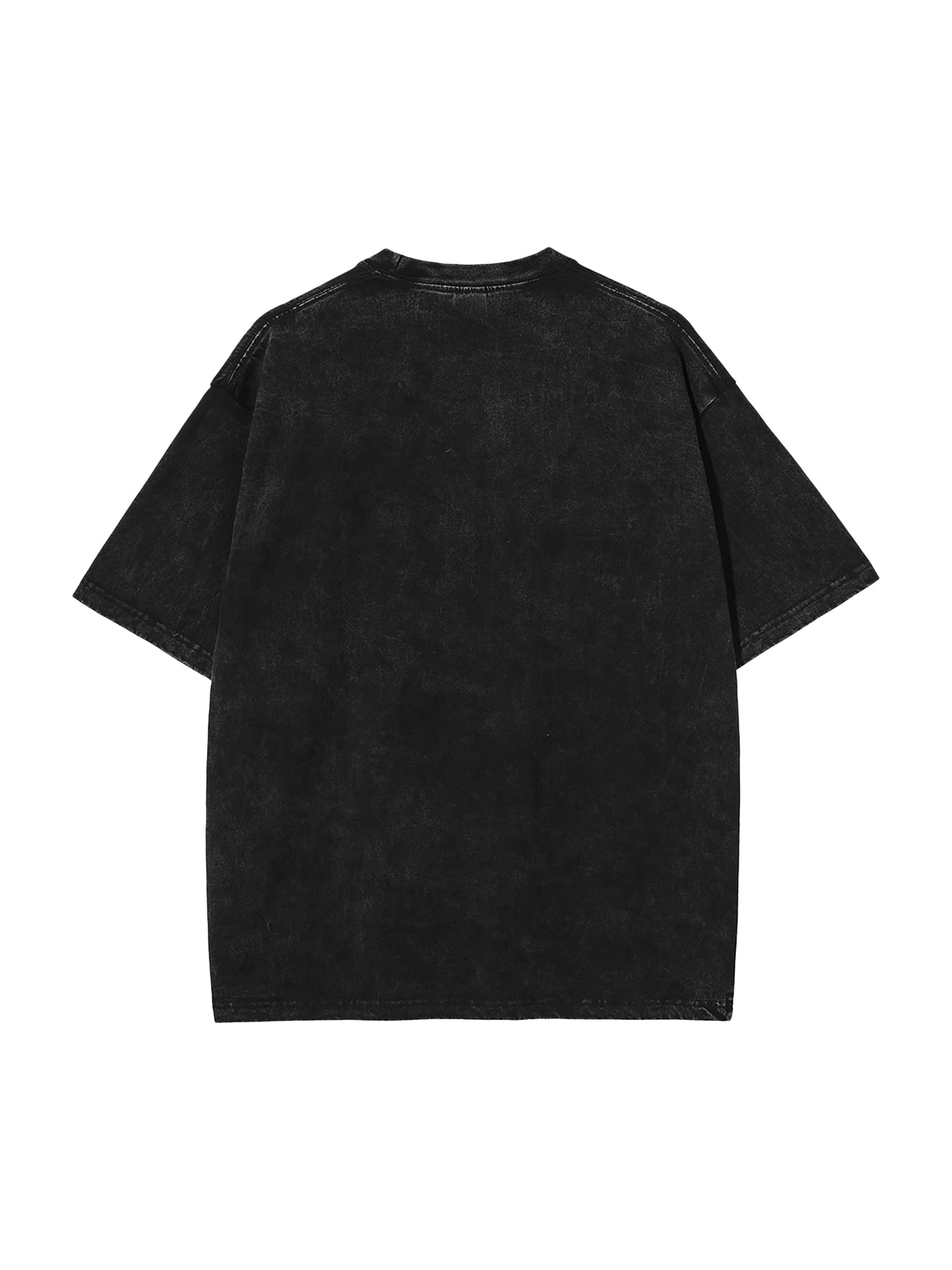 Oversize Snow Washed Vertical MaverikMx T-Shirt Black